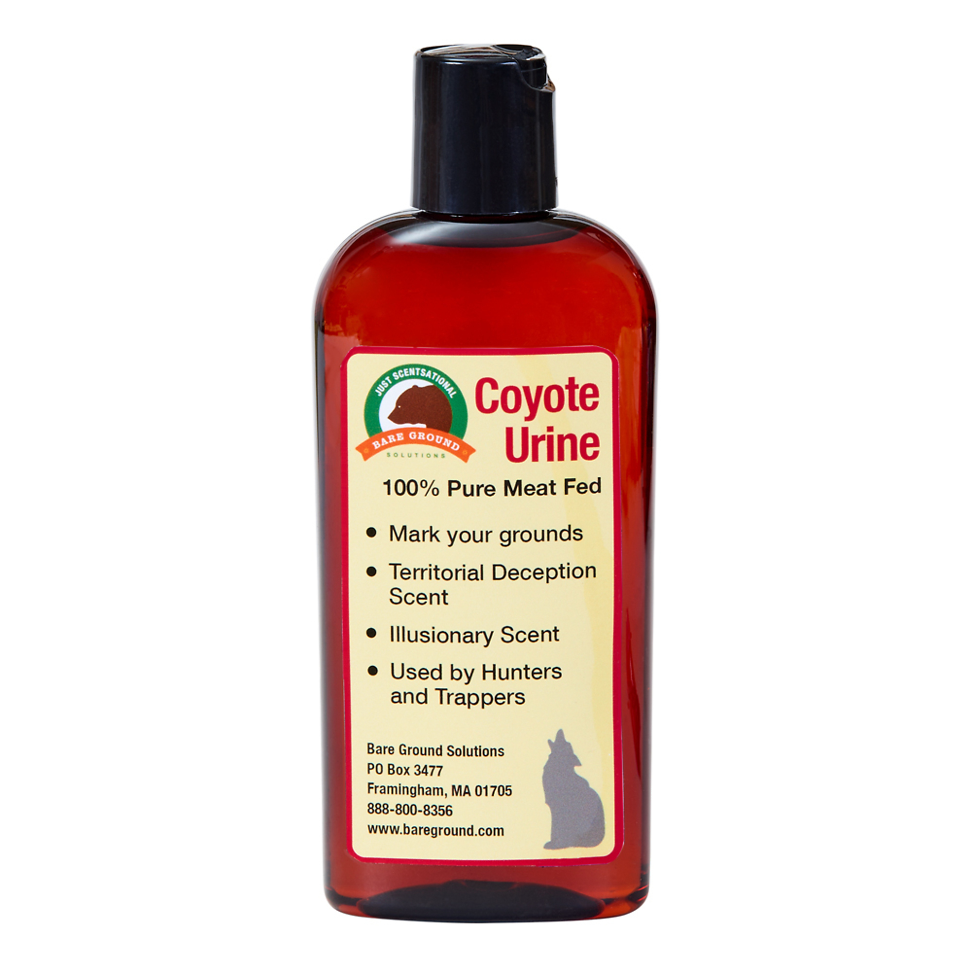 Bare Ground, 4oz Container of Coyote Urine for Scent Apply, Model# RS-4